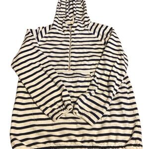 Crewcuts Striped Hoodie in Navy and White